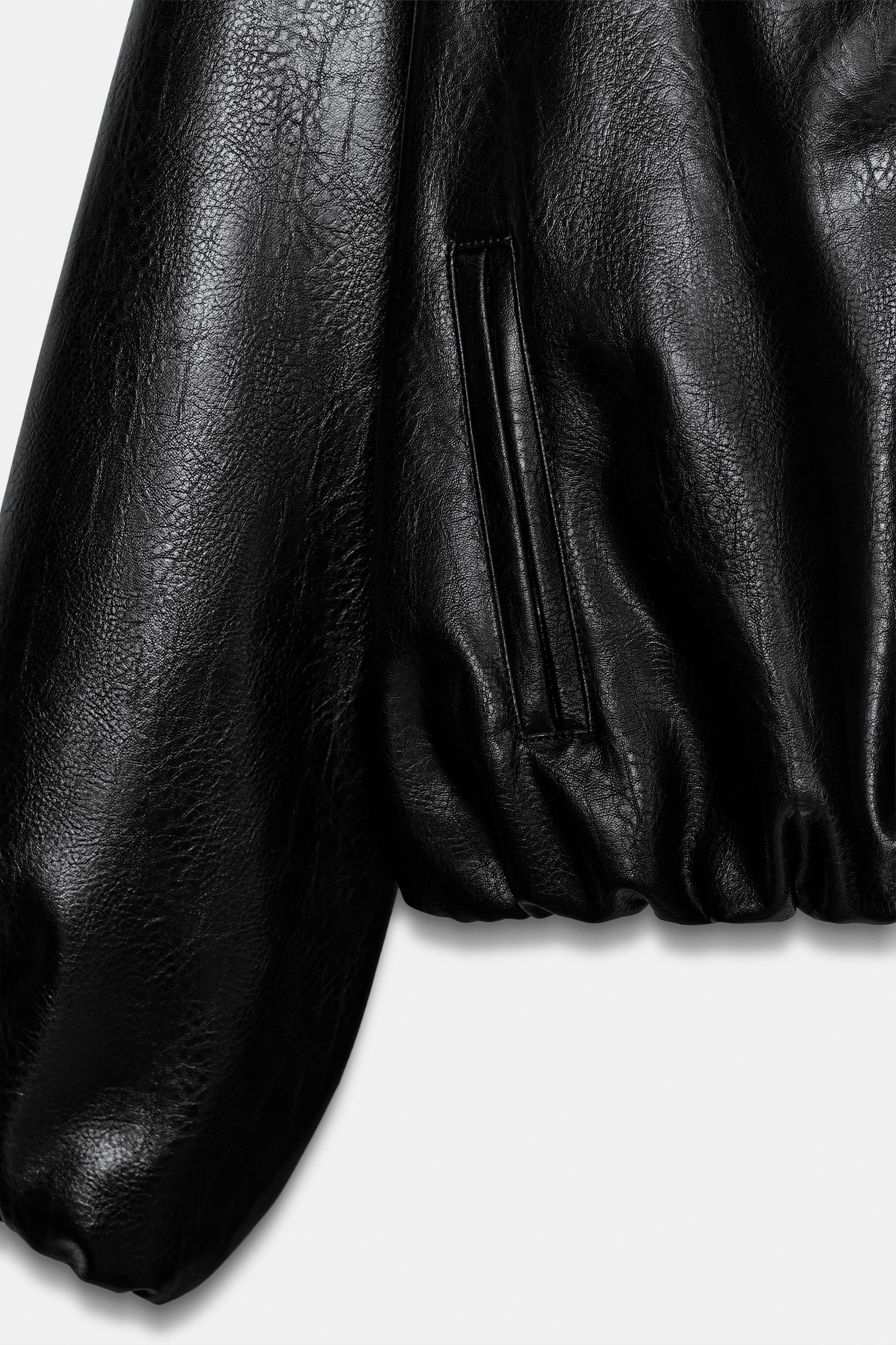 LEATHER EFFECT BOMBER JACKET | Zara UK