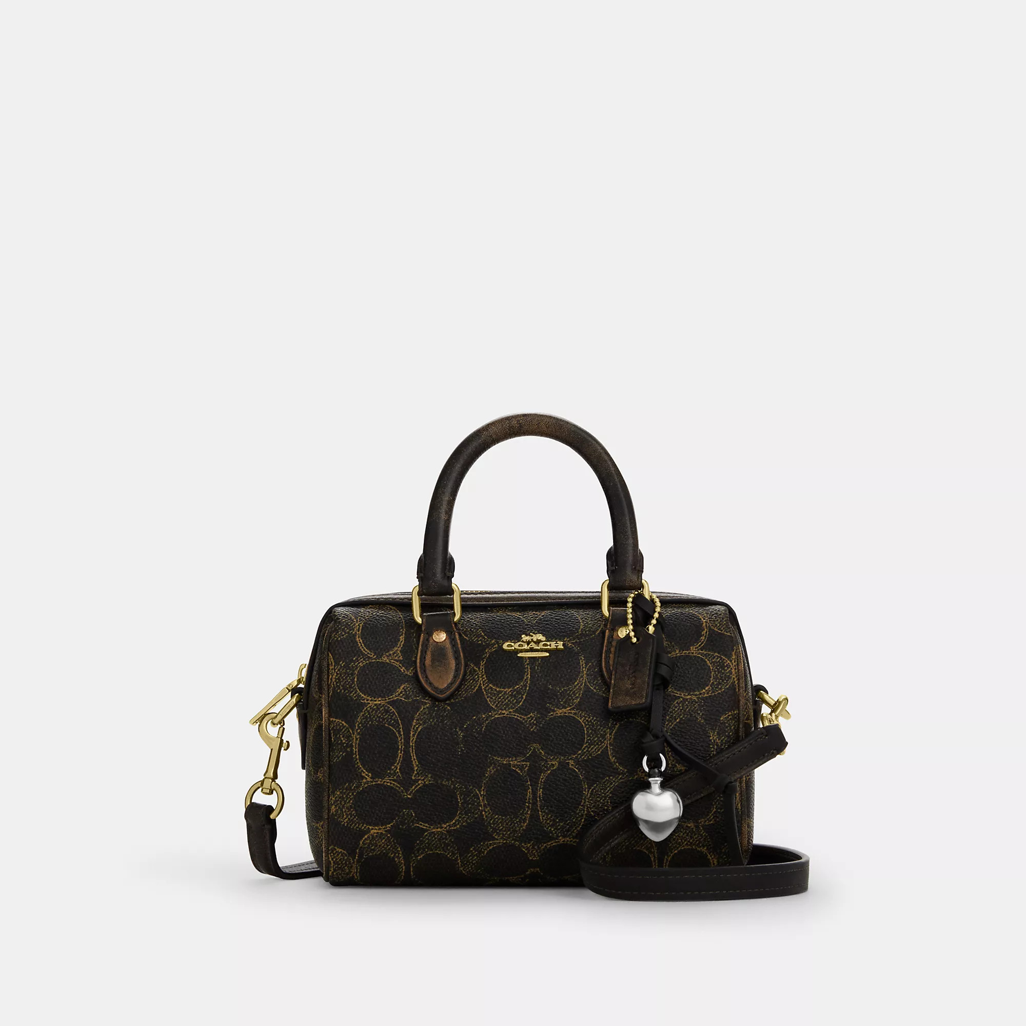 Coach Outlet Mini Rowan Crossbody Bag In Loved Signature Canvas With Charms | Shop Simon