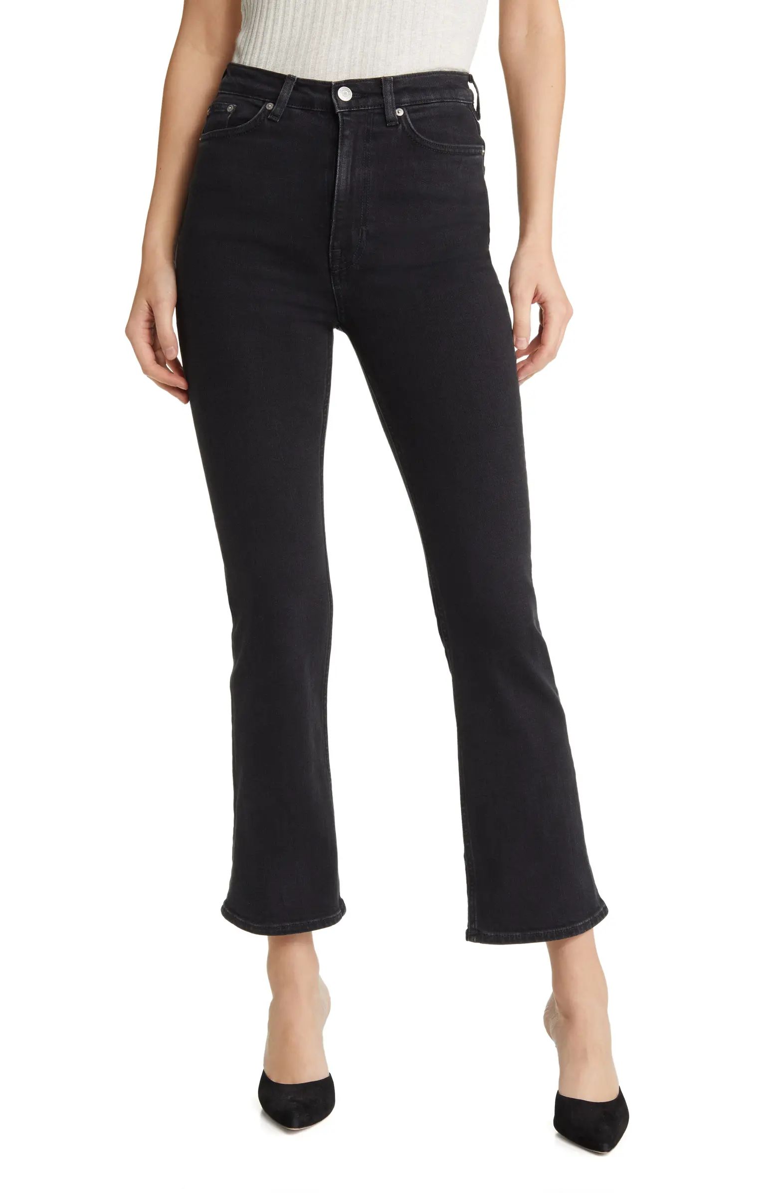 & Other Stories High Waist Ankle Crop Flare Jeans | Nordstrom | Nordstrom