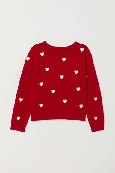 H & M - Fine-knit Sweater - Red | H&M (US + CA)