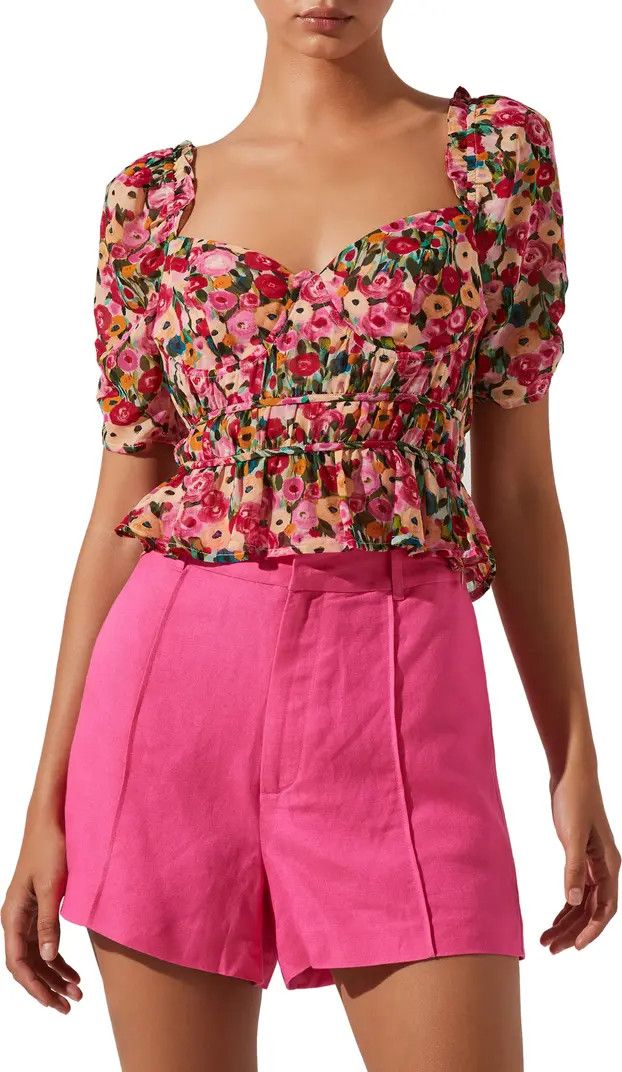 Nayeli Floral Shirred Top | Nordstrom