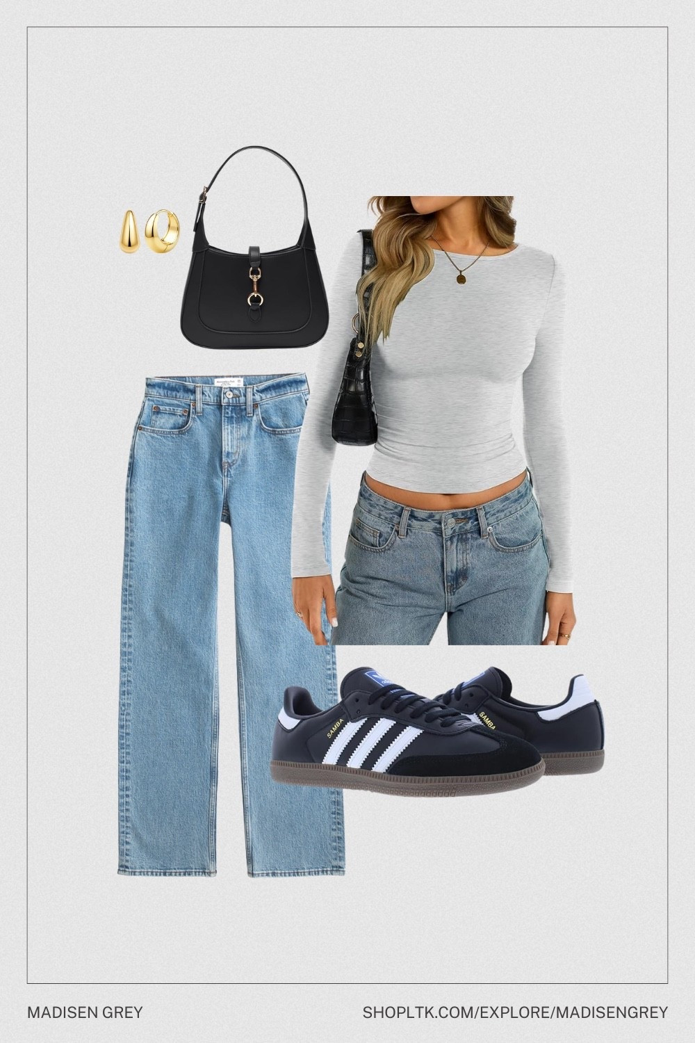 Perfect spring or fall outfit for walking around exploring on your Europe travel vacation! Cool girl outfit with Adidas sambas and casual pieces. 

#LTKootd #LTKTravel