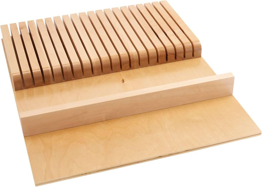 Rev-A-Shelf Trim To Fit Knife Block Drawer Organizer with Silverware Storage Holder for Kitchen U... | Amazon (US)