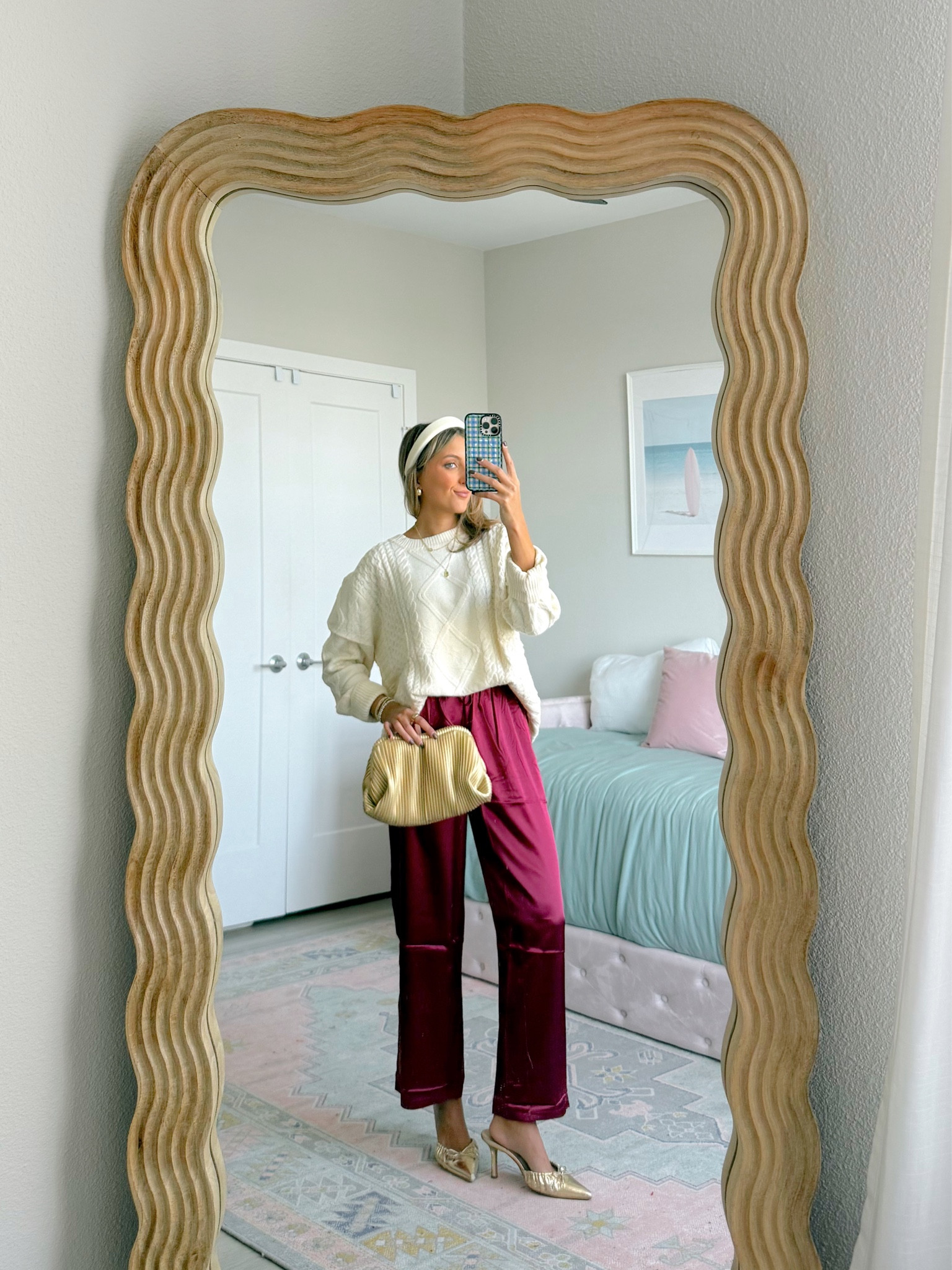 amazon holiday outfit idea / christmas party outfit idea ❤️🎄 wearing an XS in these satin pants 

#LTKootd #LTKHoliday