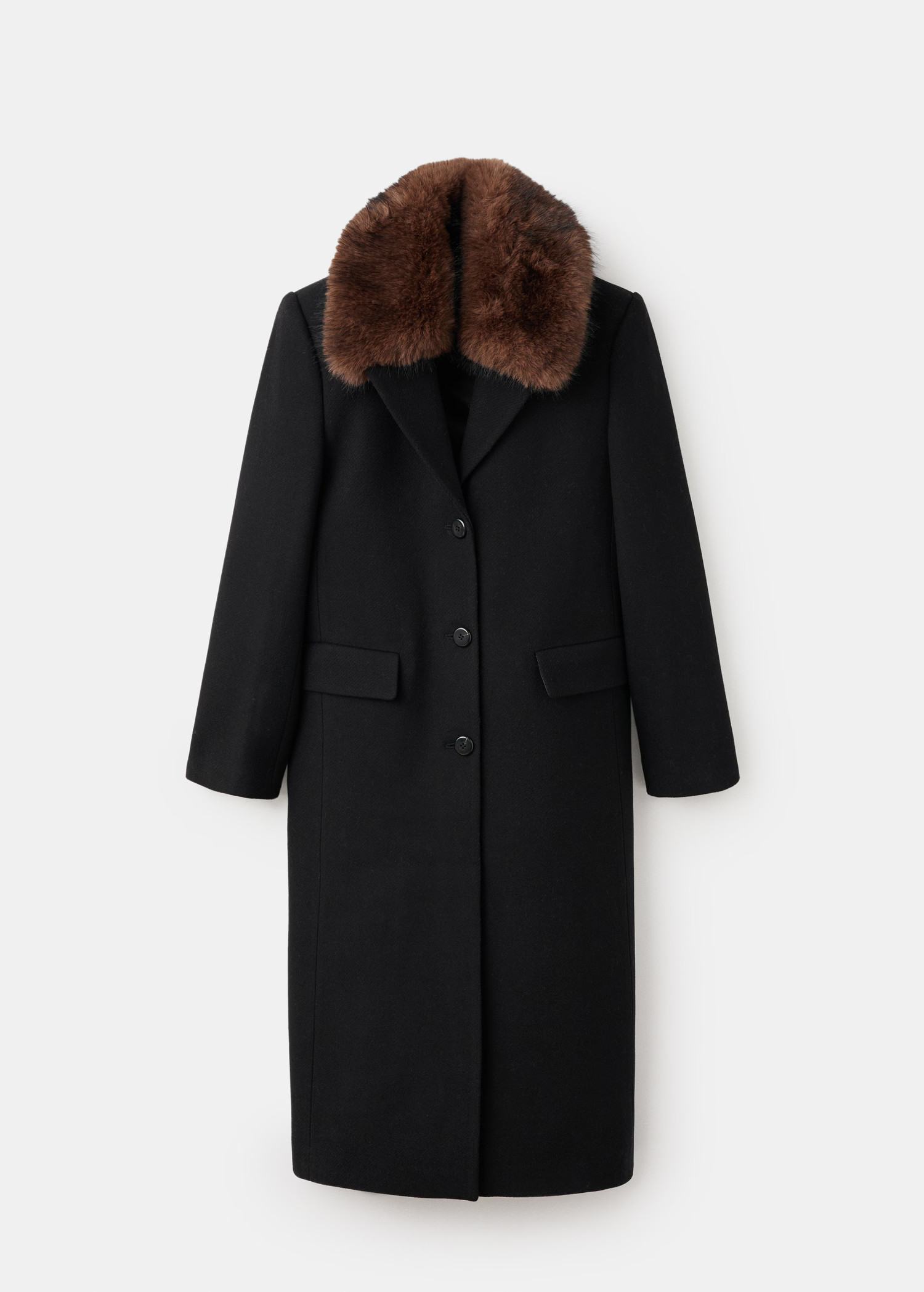 Wool coat with fur collar | Mango (US/MX/AU)