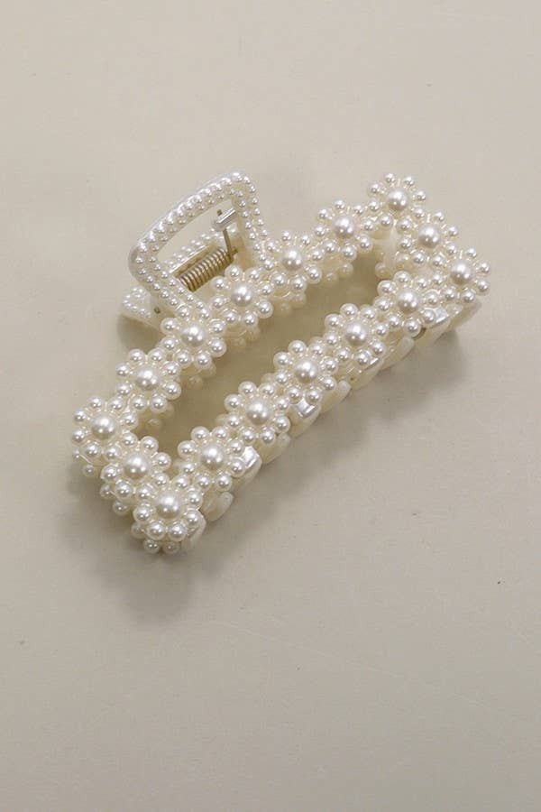 Pearl Beaded Claw Clip | The Southern Decorista