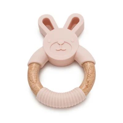 Loulou Lollipop Wood and Silicone Bunny Teether Ring | Bed Bath & Beyond | Bed Bath & Beyond
