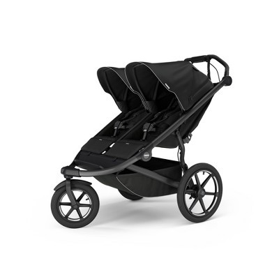 Thule Urban Glide 3 Multi Terrain & Double Seater Jogging Stroller - Black: All-Terrain Tires, Rubber Tire, 5-Point Harness, Adjustable Harness | Target
