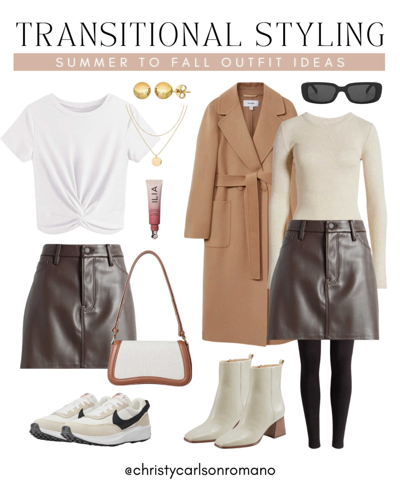 Too excited for fall fashion! Easily switch from summer to fall with these outfit ideas! Swap out your sneakers for some stylish boots and a cozy trench coat to layer.
#transitionalstyle #fashioninspo #daintygold #beautypicks

#LTKShoeCrush #LTKStyleTip #LTKSeasonal