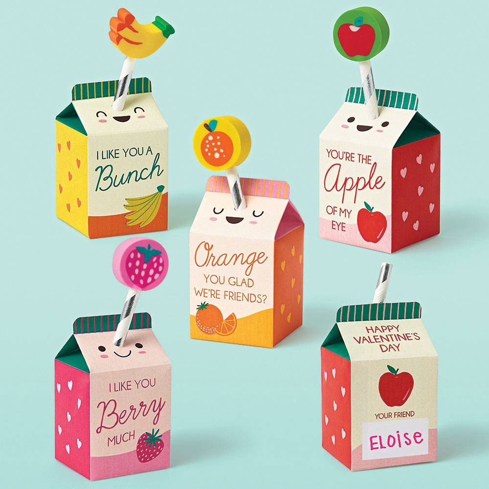Juice Box Valentine's Day Card Kit | Paper Source | Paper Source
