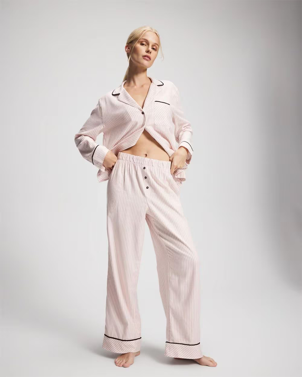 Velvet Piped Relaxed Pajama Pant | Soma | SOMA