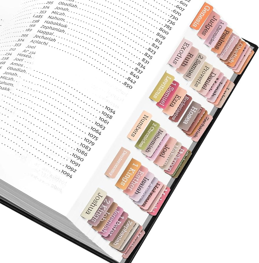 Bible Tabs, 75 Tabs, Bible Tabs for Women and Men, Laminated Bible Tabs, Large Print Bible Book T... | Amazon (US)