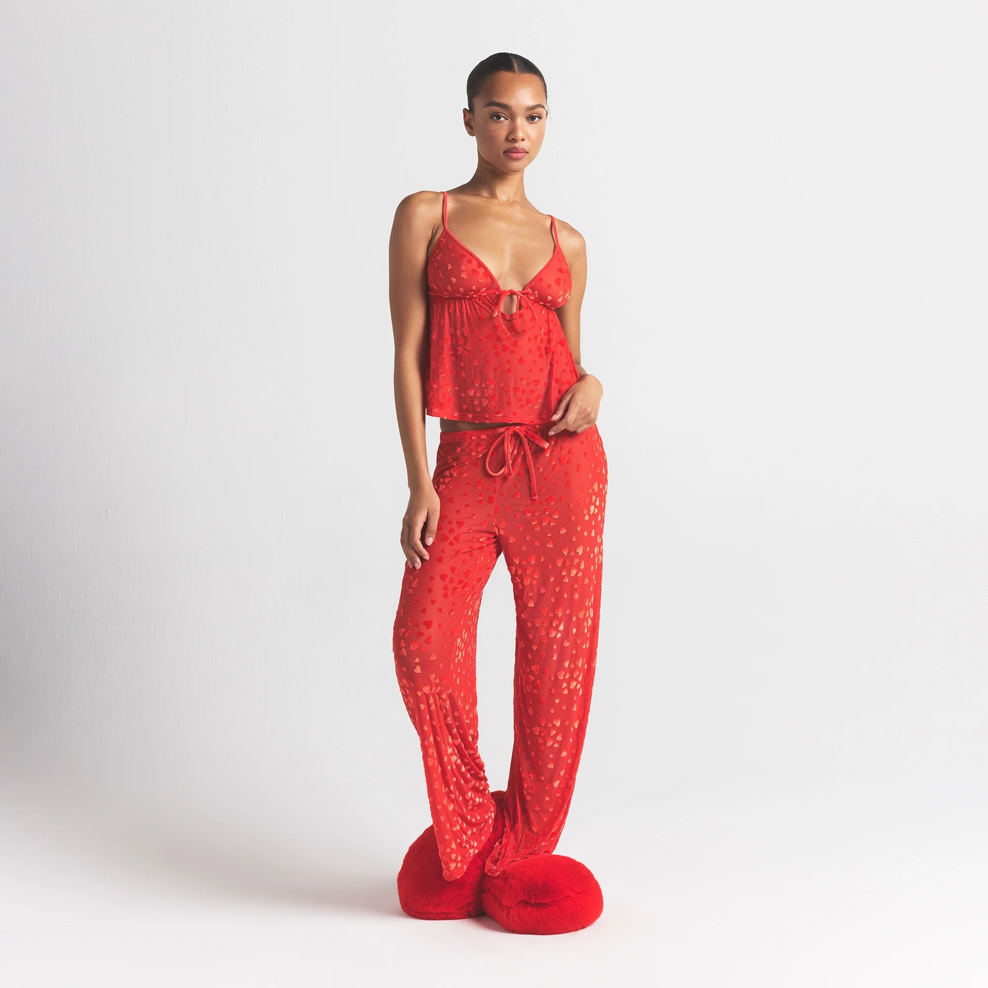 SHEER VELVET CAMI AND PANT SET | RUBY | SKIMS | SKIMS (US)