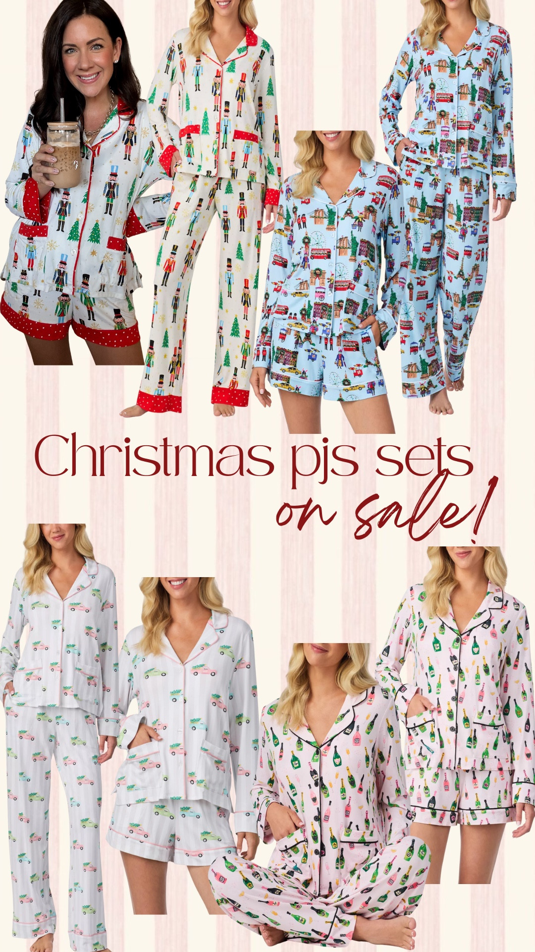 Cute Christmas pajamas that are buttery soft currently on sale! These are going viral on TikTok👏🏻 I prefer the size medium in both the pants and the short sets

#LTKSeasonal #LTKSaleAlert #LTKFindsUnder50