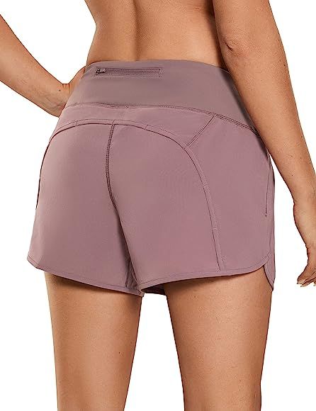 CRZ YOGA Womens Lightweight Gym Athletic Workout Shorts Liner 2.5"/4" - Quick Dry Running Spandex... | Amazon (US)