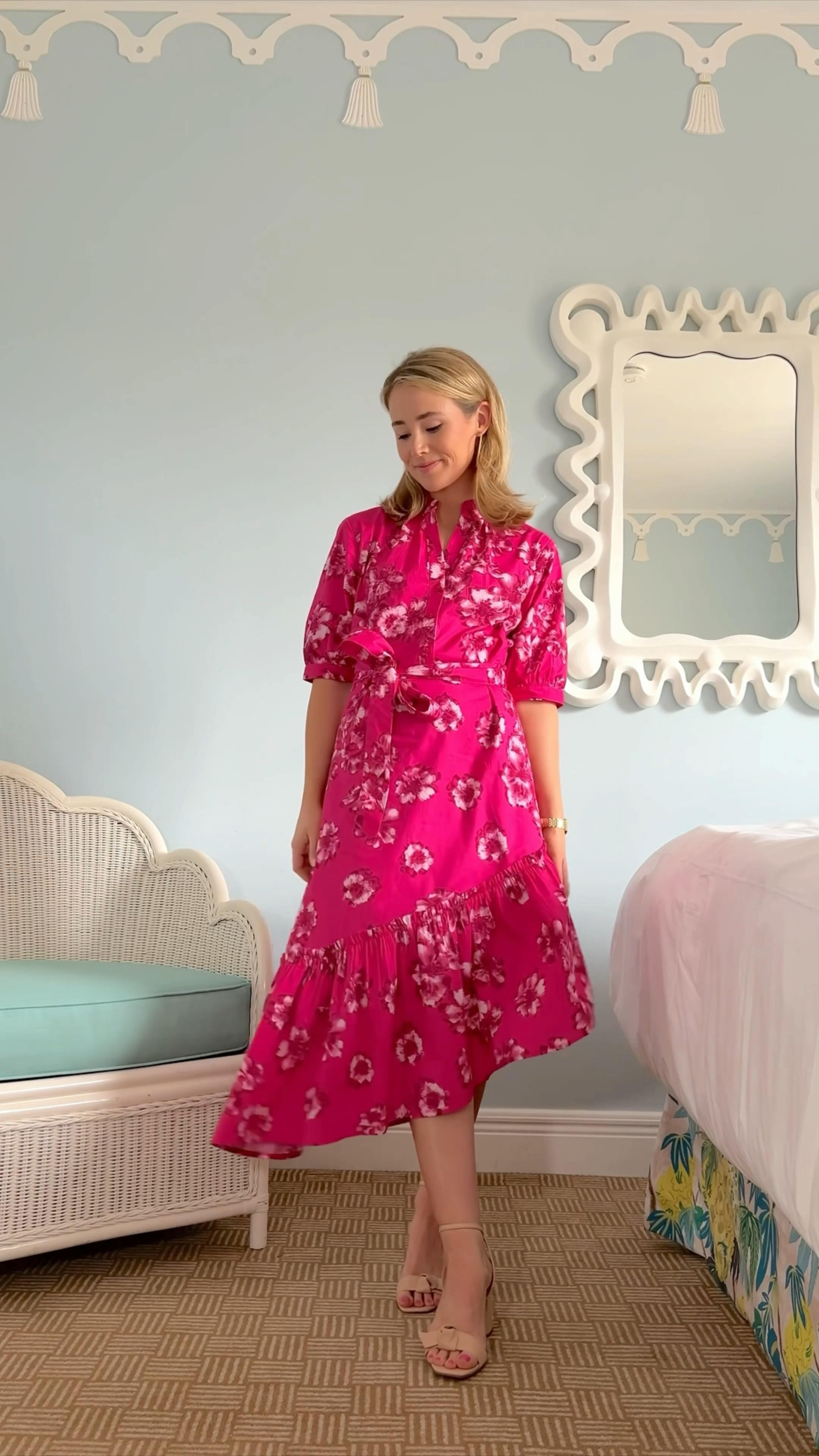 This asymmetrical dress is under $40, and such great quality!

SIZING: I’m 5’2 and am wearing my usual size, an XS. I’d recommend ordering your normal size!