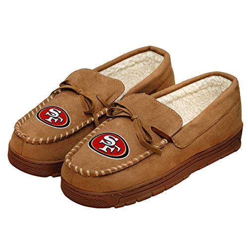 FOCO Mens NFL Team Logo Moccasin Slippers | Amazon (US)