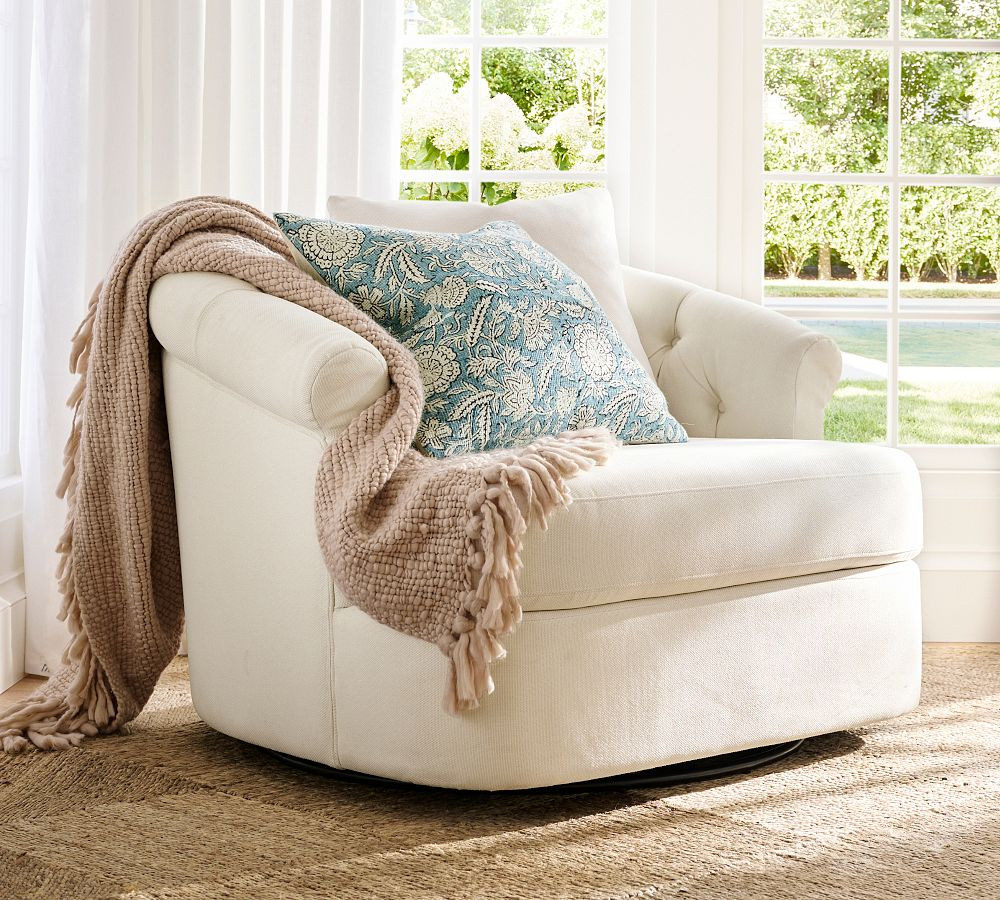 Sutton Swivel Chair | Pottery Barn (US)