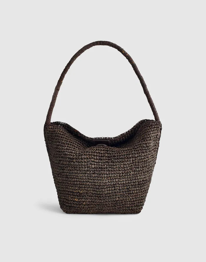 The Signature Woven Shoulder Bag in Raffia | Madewell