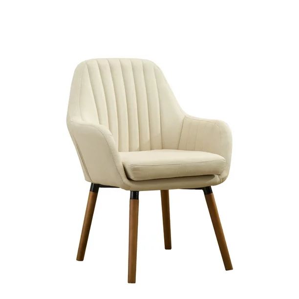 Roundhill Furniture Tuchico Contemporary Fabric Accent Chair, Tan - Walmart.com | Walmart (US)