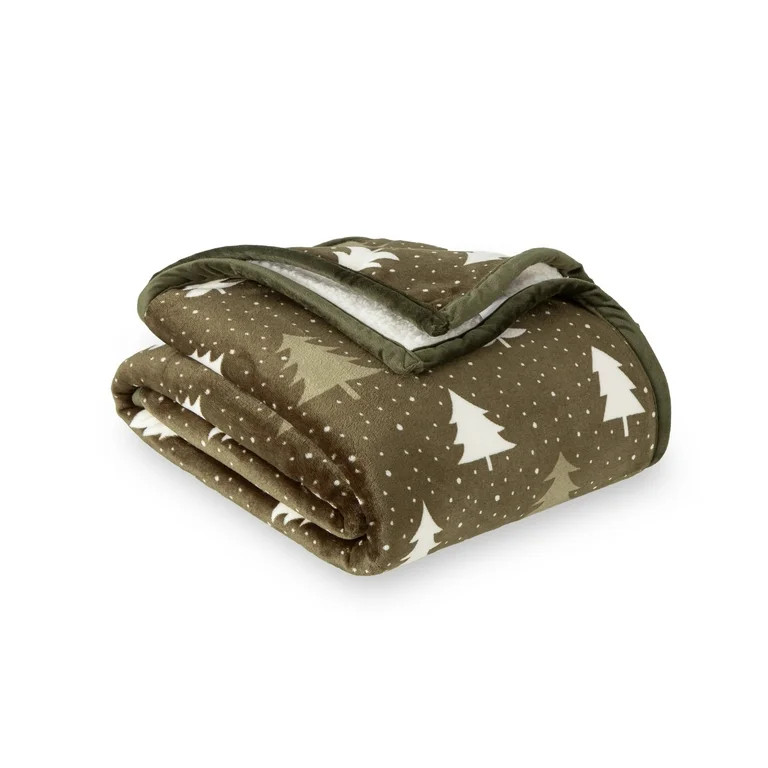 Better Homes & Gardens  Printed VelvetLoftTM Reverse  Faux Shearling Adult Throw, 50”  x 60”,... | Walmart (US)