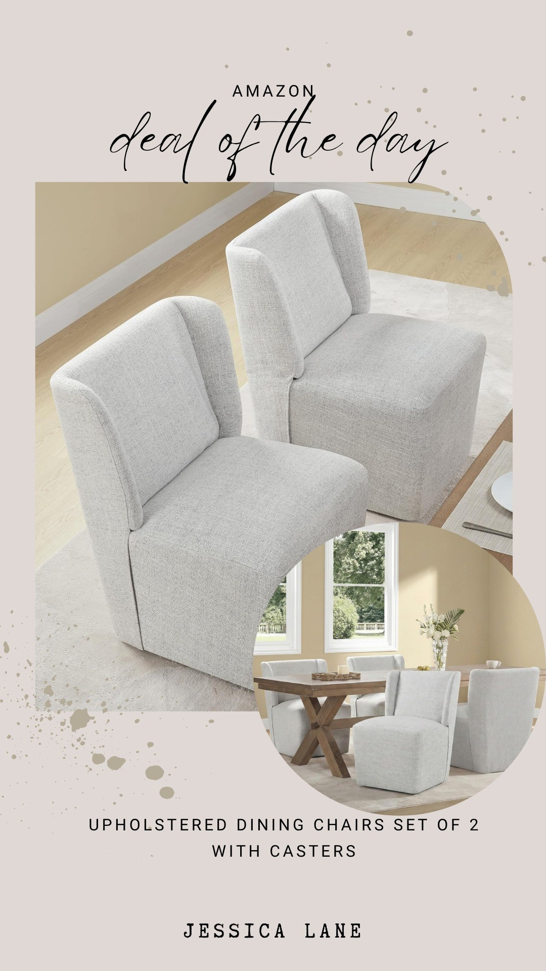 Elevate your dining space with these stylish upholstered chairs featuring convenient casters for easy movement. These are a great functional update for any modern home.#amazonhome #diningroom #homedeals #interiordesign

#LTKSaleAlert #LTKHome