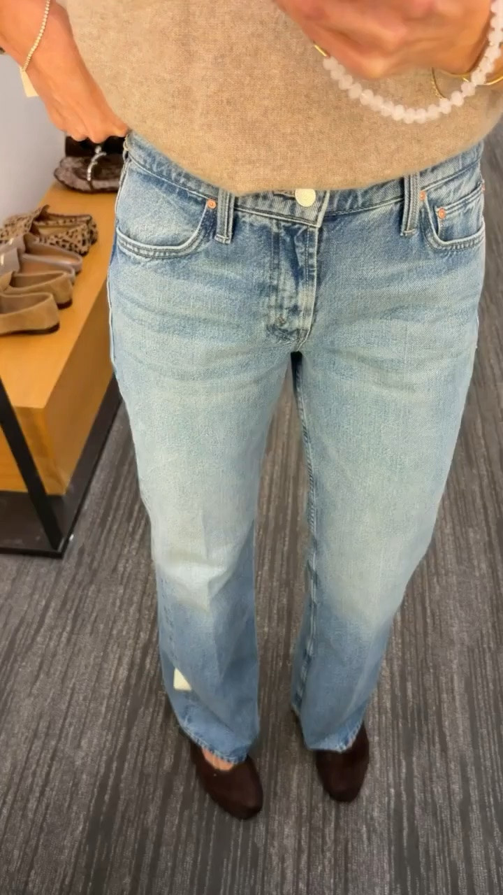 These jeans have that relaxed, slightly slouchy shape I’m loving right now without feeling oversized. The lighter wash paired with a simple knit and chocolate brown shoes is such a good way to start shifting denim into fall.

Size 25

relaxed jeans, light wash denim, straight leg jeans, casual denim outfit, fall denim, everyday jeans, transitional outfit, brown shoes, fall outfit idea, women’s denim, annabrstyle

#LTKootd #LTKSeasonal #LTKOver40