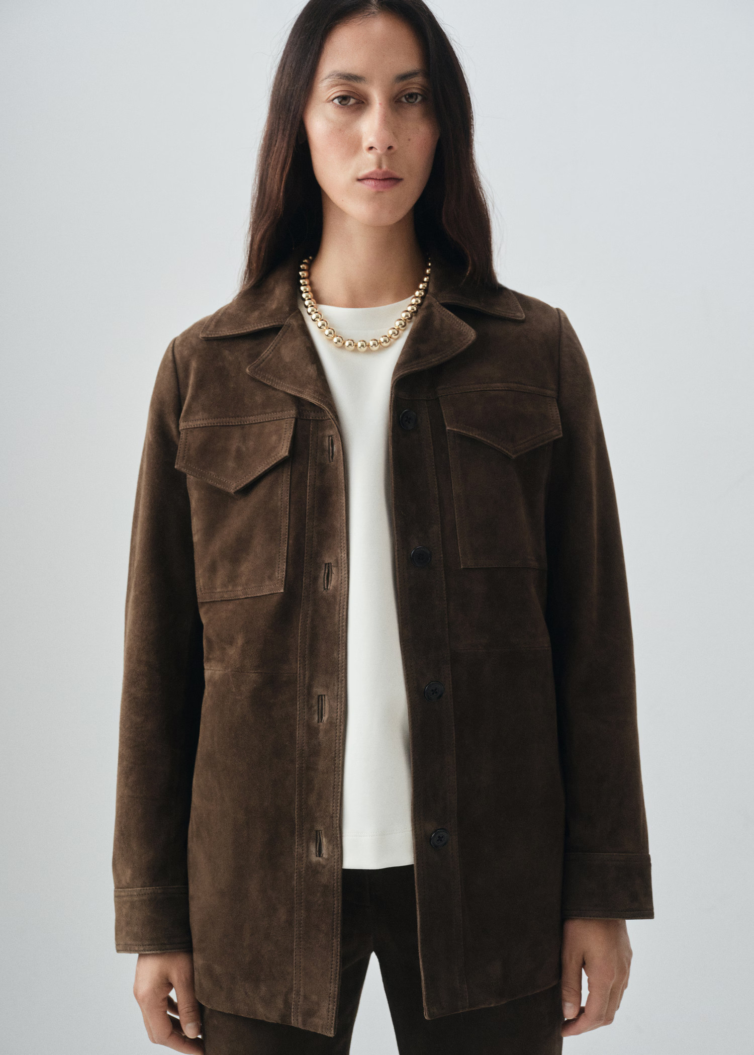 100% suede jacket with pockets - Women | MANGO USA | Mango (US/MX/AU)
