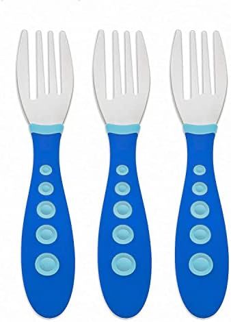 NUK First Essentials Kiddy Cutlery Forks (3 Count (Pack of 1) Blue) | Amazon (US)