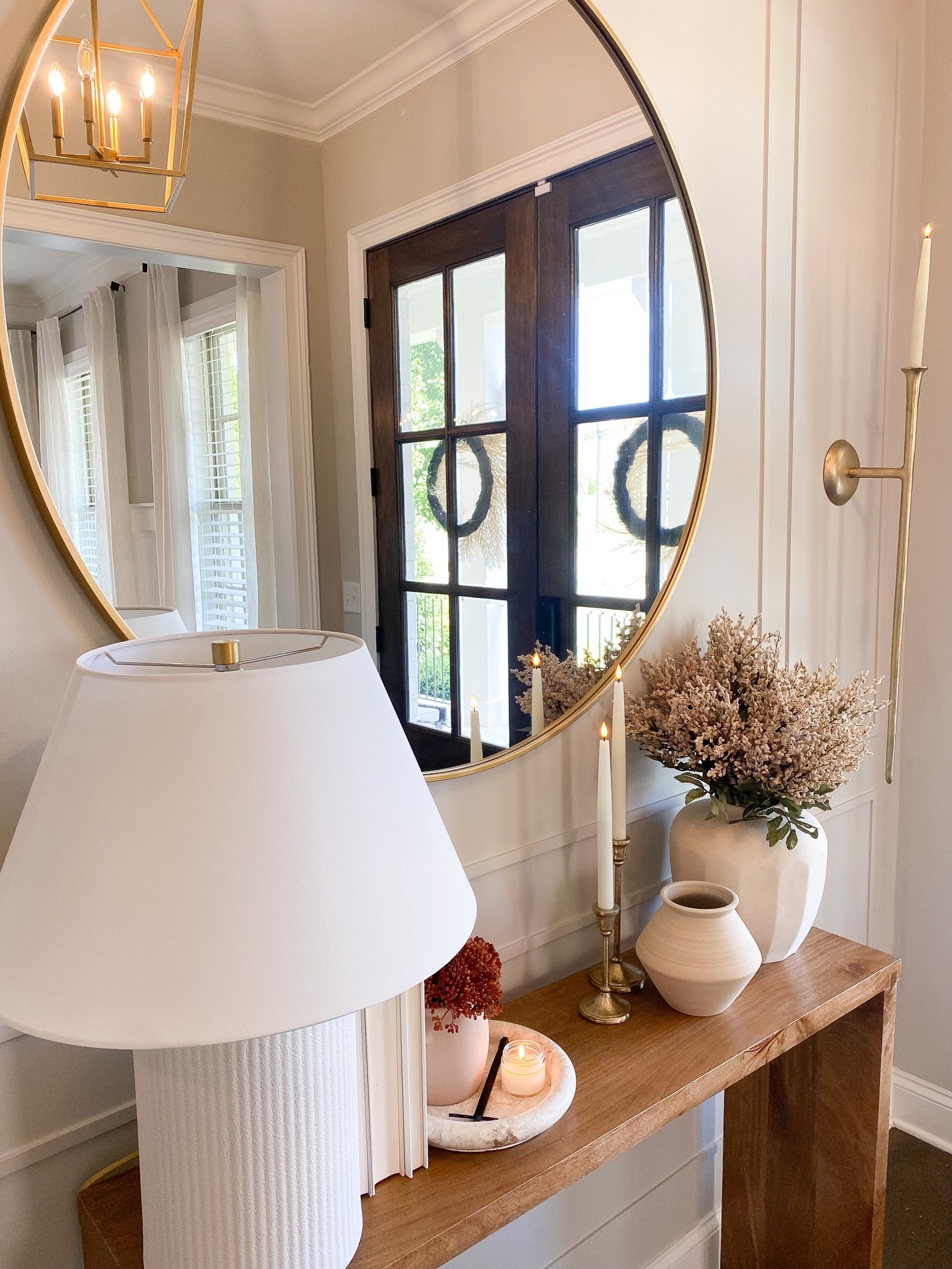 Entryway decor + my new light fixture linked! ✨ 

#LTKunder100 #LTKsalealert #LTKhome