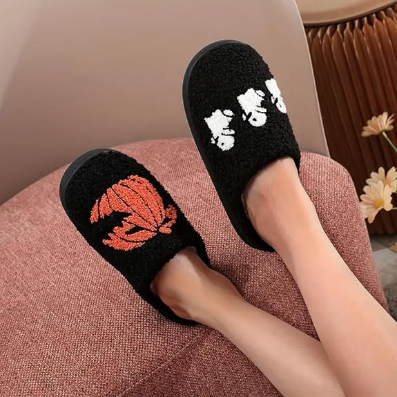 Give me a cozy blanket, a fall candle, and these adorable Halloween slippers and I’m set 🎃🖤 Loving these cute Amazon finds for adding just a little spooky vibe to everyday lounging.

#AmazonHalloween #HalloweenSlippers #CozySeason #SpookyCute #FallAtHome #AmazonFinds #CozyFootwear #HalloweenStyle #FallMustHaves #CuteHalloween #CozyHomeFinds #Homebody 

 #LTKSeasonal #LTKU #LTKSaleAlert