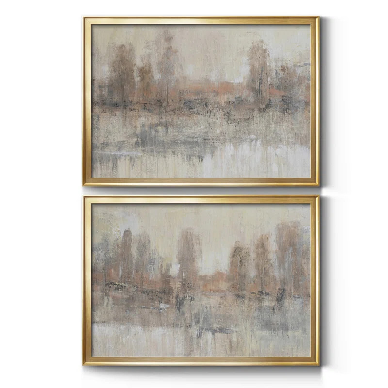 " Land Parcel I " 2 - Pieces Painting Print on Paper (Set of 2) | Wayfair North America
