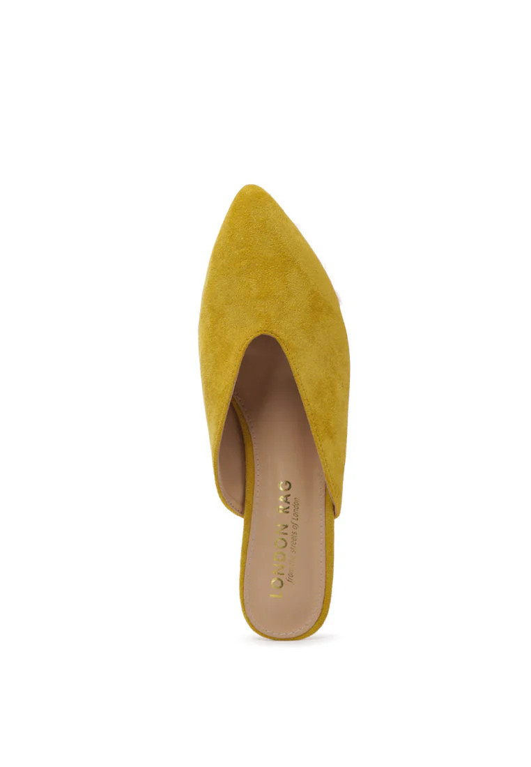 frida pointed toe heeled mules PINK / US-6 / UK-4 / EU-37 | Casual Chic Boutique