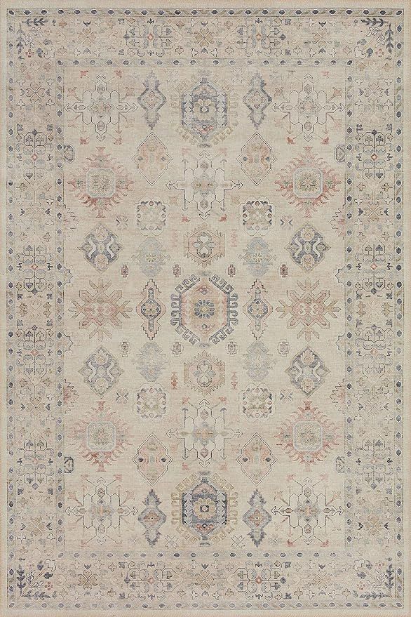 Loloi II Hathaway Collection HTH-04 Beige / Multi, Traditional Runner Rug, 2'-6" x 7'-6" | Amazon (US)