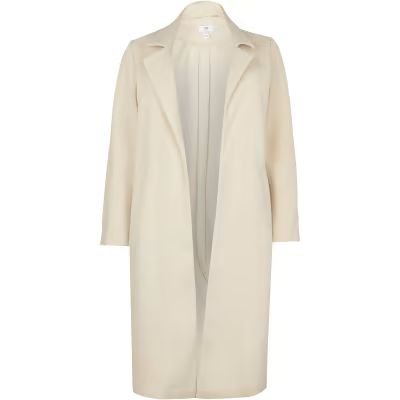 Plus beige longline coat | River Island (UK & IE)