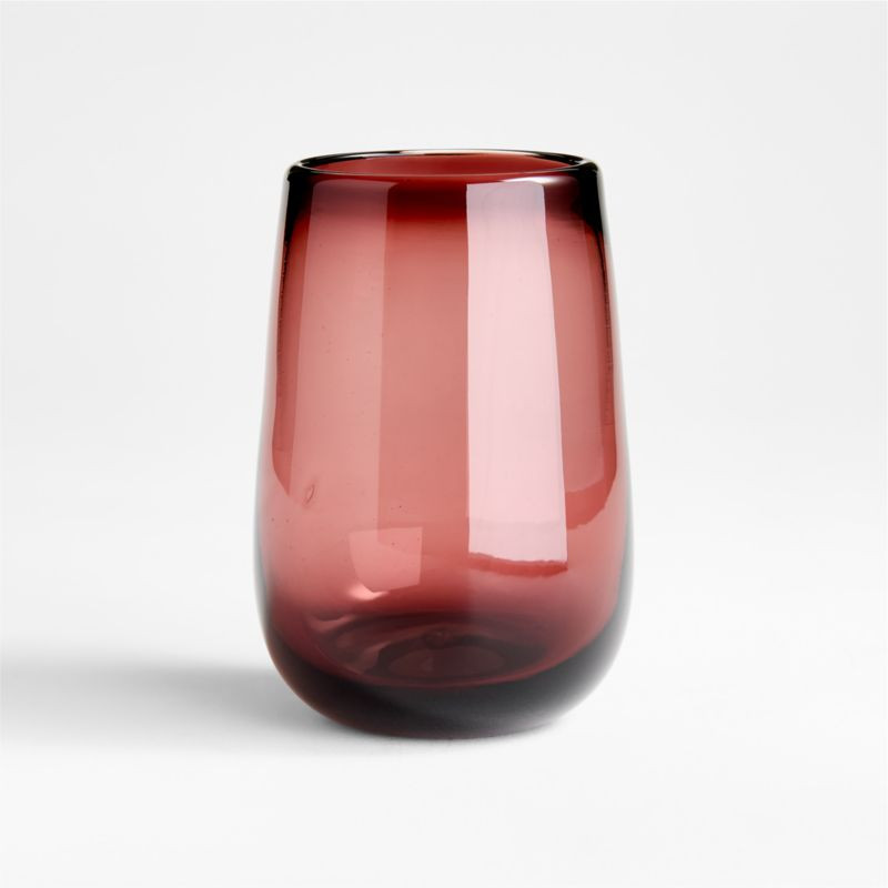 Plum 13.5-oz. Stemless Wine Glass + Reviews | Crate & Barrel | Crate & Barrel