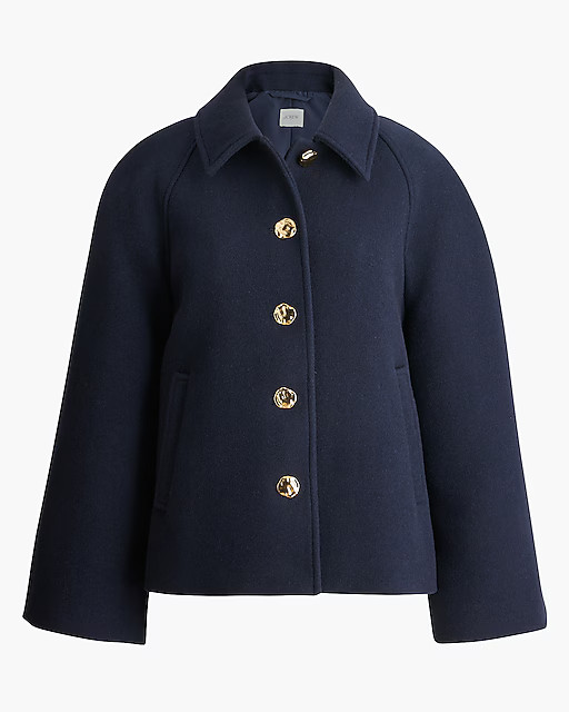 Petite cropped wool-blend swing coat | J.Crew Factory