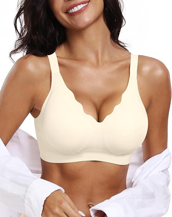 OEAK Womens Wireless Bras Push Up Support Full Coverage Bralettes No Underwire Bra Comfortable Ev... | Amazon (US)