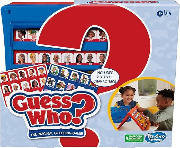 Hasbro Gaming Guess Who? Original,Easy to Load Frame,Double-Sided Character Sheet,2 Player Board ... | Amazon (US)