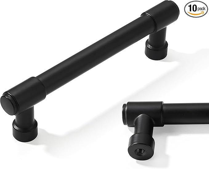 10 Pack 4"(102mm) Kitchen Cabinet Handles Matte Black Cabinet Pulls Black Drawer Pulls Kitchen Ca... | Amazon (US)
