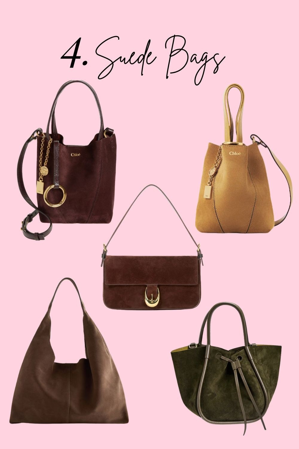 Suede bags are a must have for fall and winter. Tru camel, olive, burgundy and chocolate  

#LTKSeasonal #LTKItBag #LTKStyleTip