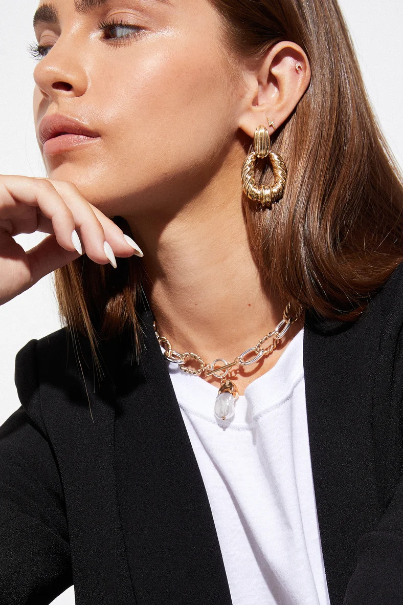 Double Points 14KT Gold and Silver Pearl Chain Necklace | Lulus