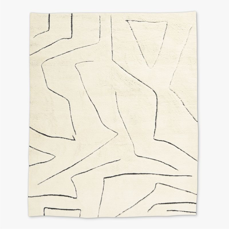 Myriad Hand-Knotted Warm White New Zealand Wool Area Rug 8'x10' + Reviews | CB2 | CB2