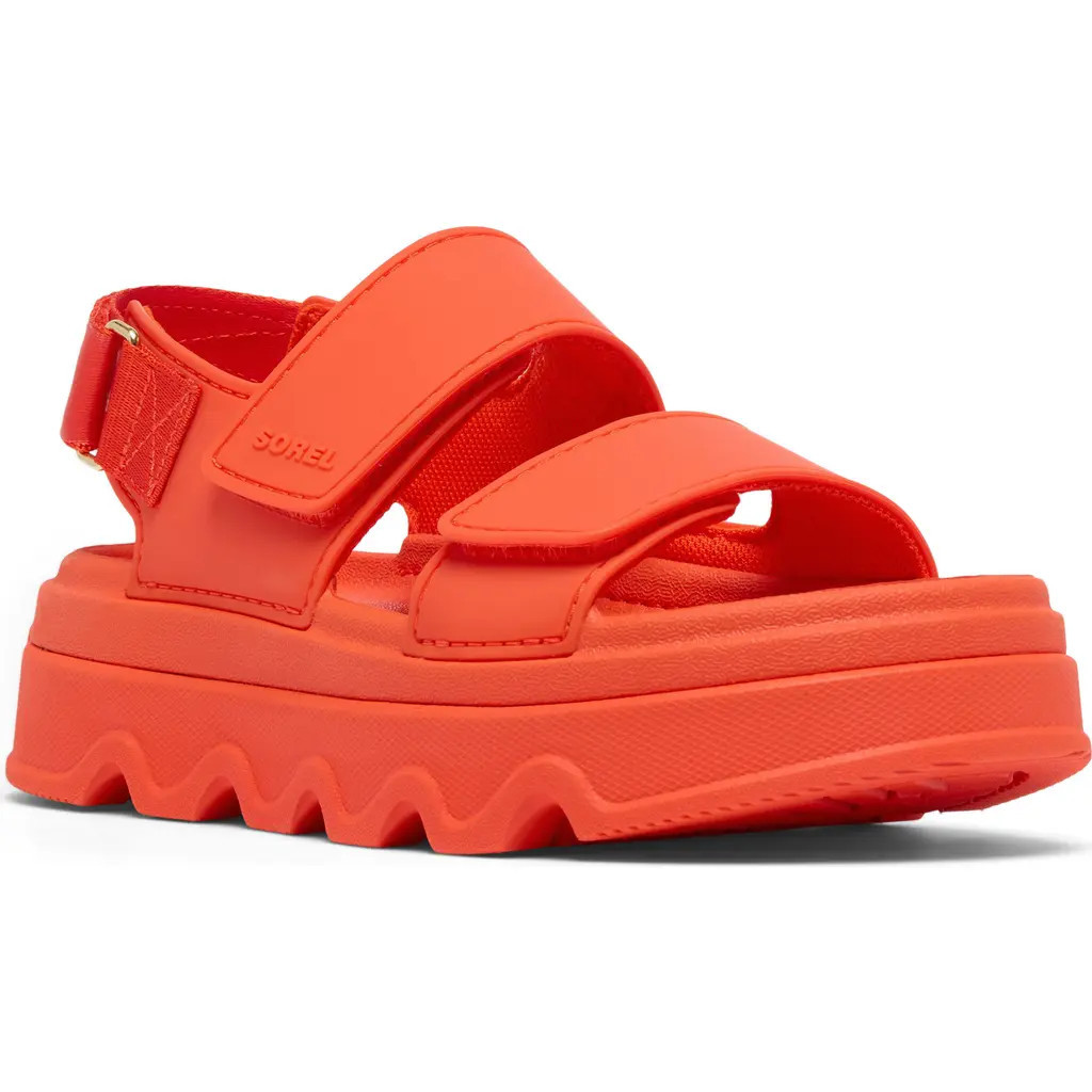 SOREL Kinetic™ Sunchase Slingback Sandal in Crimson Fire/sea Salt at Nordstrom, Size 10 | Nordstrom