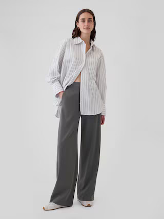 365 High Rise Brushed Twill Trousers | Gap (US)