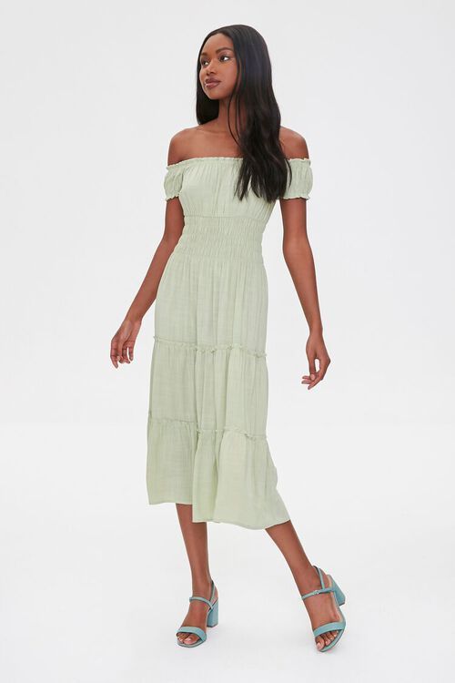 Linen Off-the-Shoulder Dress | Forever 21 (US)