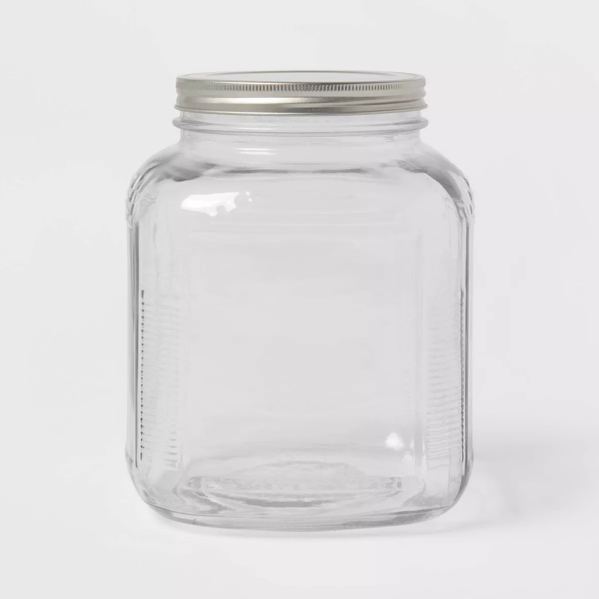 128oz Glass Jar with Metal Lid - Threshold™: Clear Glass Food Storage Container, Stainless Stee... | Target