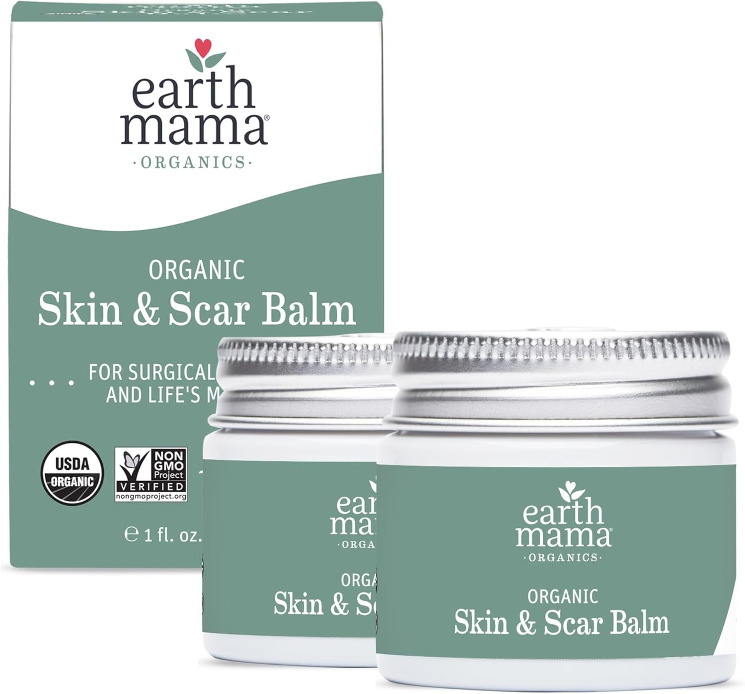 Earth Mama Organic Skin & Scar Balm |C-Section Recovery Skin Care, Pregnancy Stretch Mark Scar Cr... | Amazon (US)