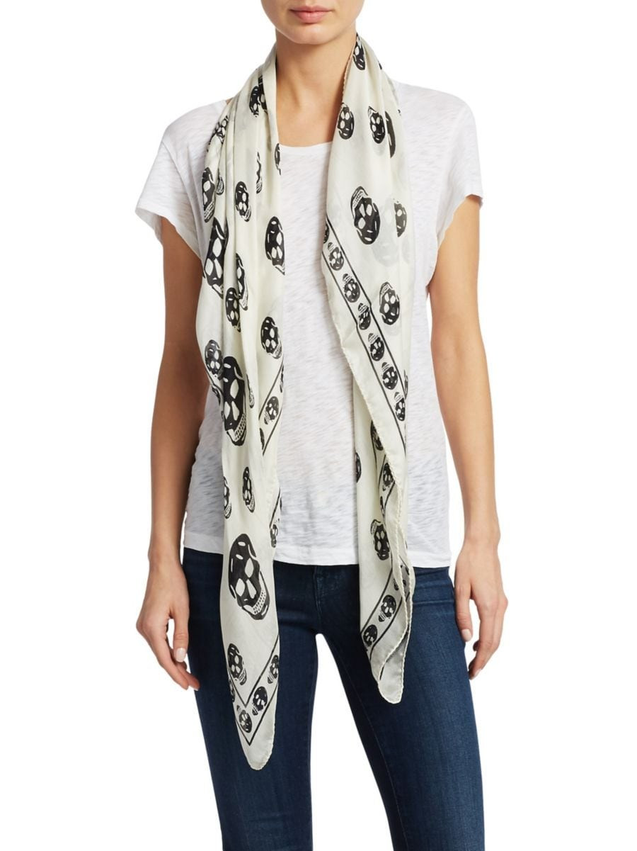 Alexander McQueen Skull Silk Chiffon Scarf | Saks Fifth Avenue