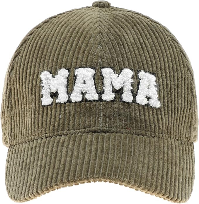 MIRMARU Women's 100% Cotton Corduroy Chenille 3D Patch Embroidered Adjustable Baseball Cap Hat | Amazon (US)